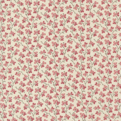 Rouenneries Trois Faded Red on Pearl Bijou 13966-11