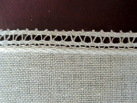 10 cm natural/white lace edge
