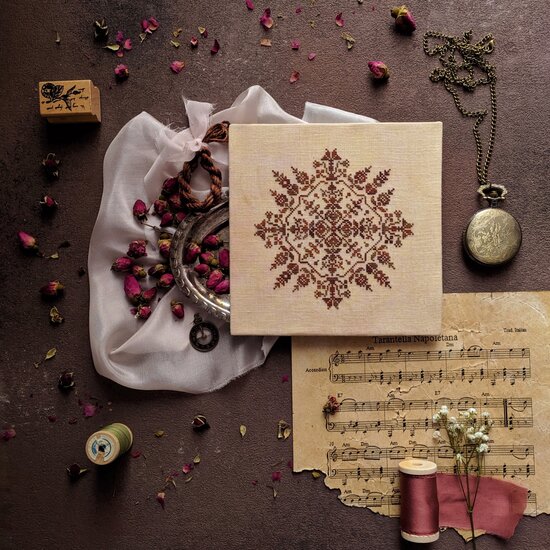 Lace and Caramel - PRINT - Stitches Through The Years
