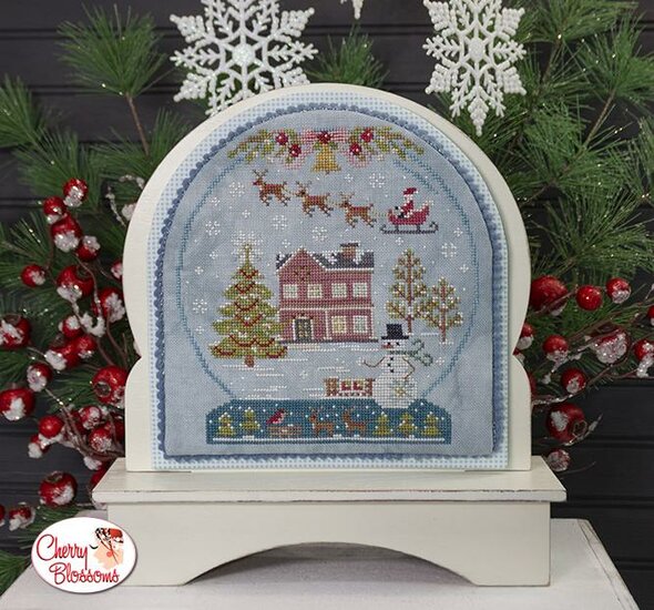 Wooden Snow Globe Backer - Cherry Blossoms