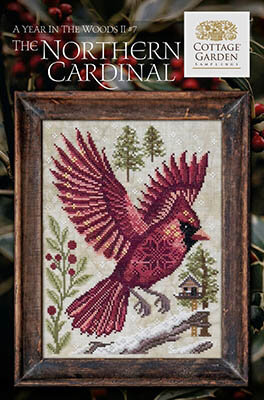 A year in the Woods II serie - 7 - Northern Cardinal -  Cottage Garden Samplings