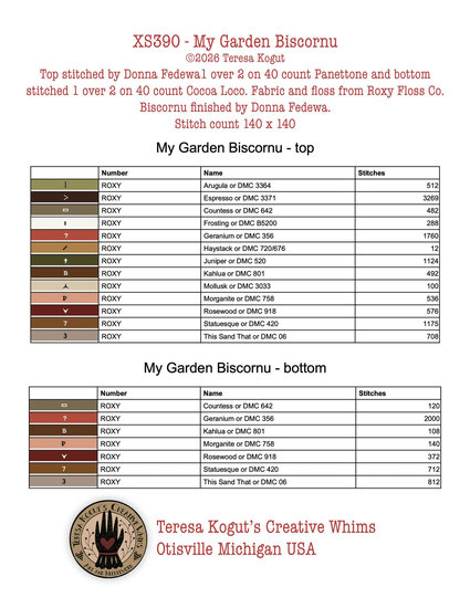 My Garden biscornu- Teresa Kogut