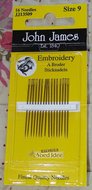 John James Embroidery size 9