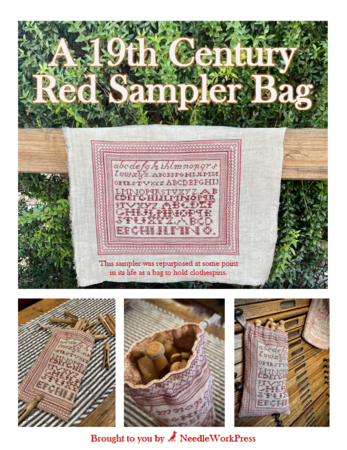 RED SAMPLER BAG- NeedleWorkPress