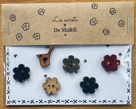 Flowers buttons - Les Secrets de Marie