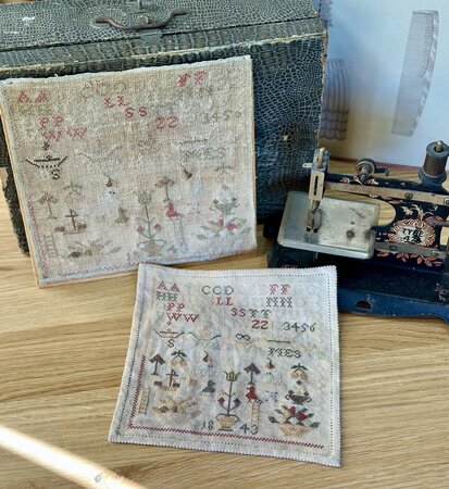 Bird on a Ladder Sampler 1843 – printed pattern