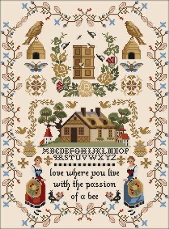 Passion Of A Bee Sampler - Twin Peak Primitives