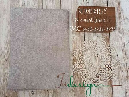 32 ct  Beige Grey - xJudesign