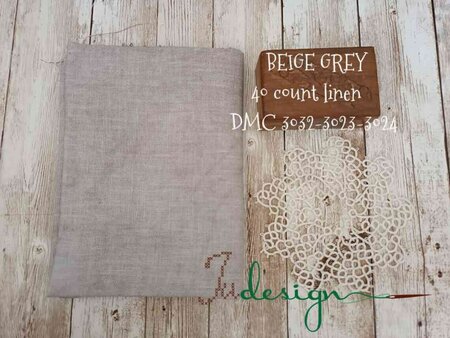 40 ct Beige Grey- xJudesign