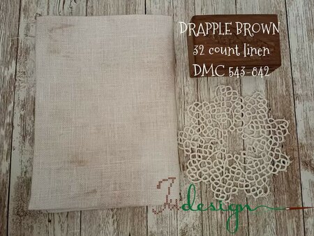 32 ct  Drapple Brown - xJudesign