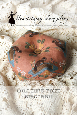 Willow's Pond Biscornu - Heartstring Samplery