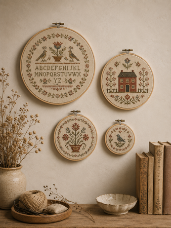 Wooden embroidery hoop, decorative